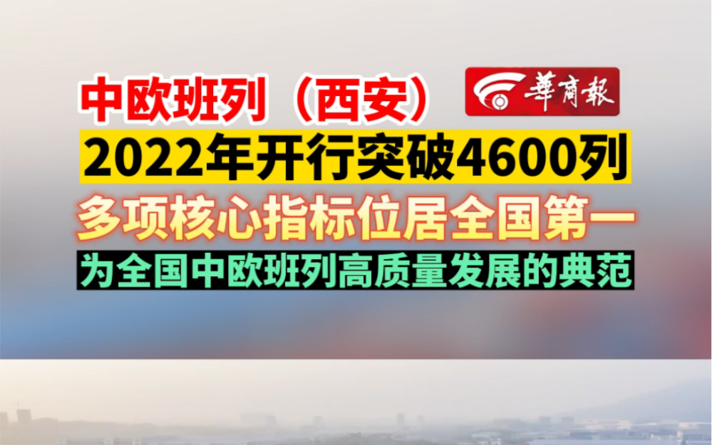 【中欧班列(西安)2022年开行突破4600列 多项核心指标位居全国第一 成为全国中欧班列高质量发展的典范】哔哩哔哩bilibili