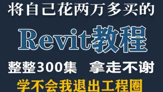 【Revit教程】（允许白嫖）存下吧！B站最系统的BIM教程，手把手教学，通俗易懂，让你自学Revit不再走弯路！