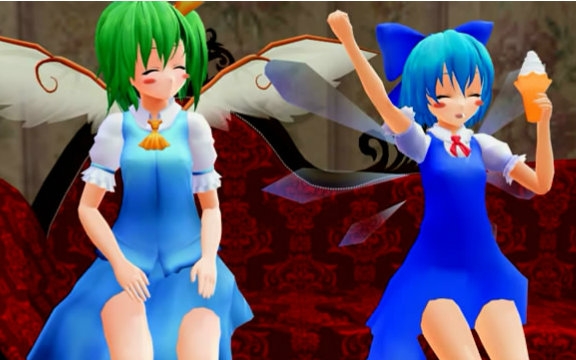 【东方mmd】笨蛋⑨和大酱的考试