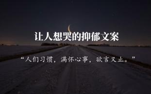 “人们习惯,满怀心事,欲言又止”||让人想哭的抑郁文案哔哩哔哩bilibili