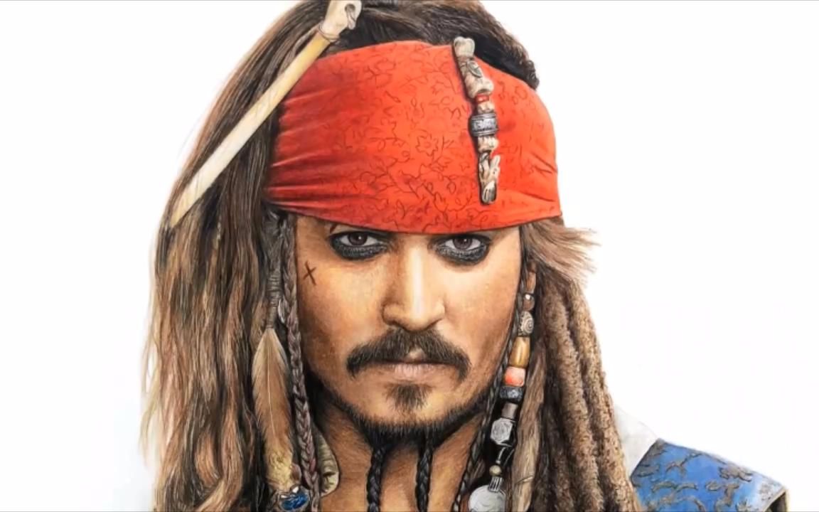 确定不是打印的照片?牛人手绘加勒比海盗杰克船长,怎一个像字了得?