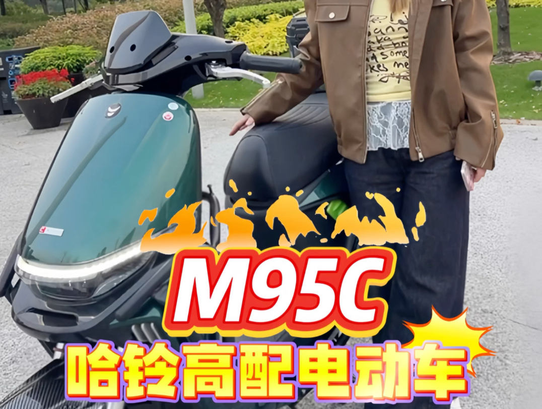 最新哈铃M95C电动车!全顺3000电机,远驱72260控制器.九号专用后盾,鲨王33芯倒置前减震,明哲大辐射卡钳,满天星轮毂,豪豪铝合金平叉,配置超...