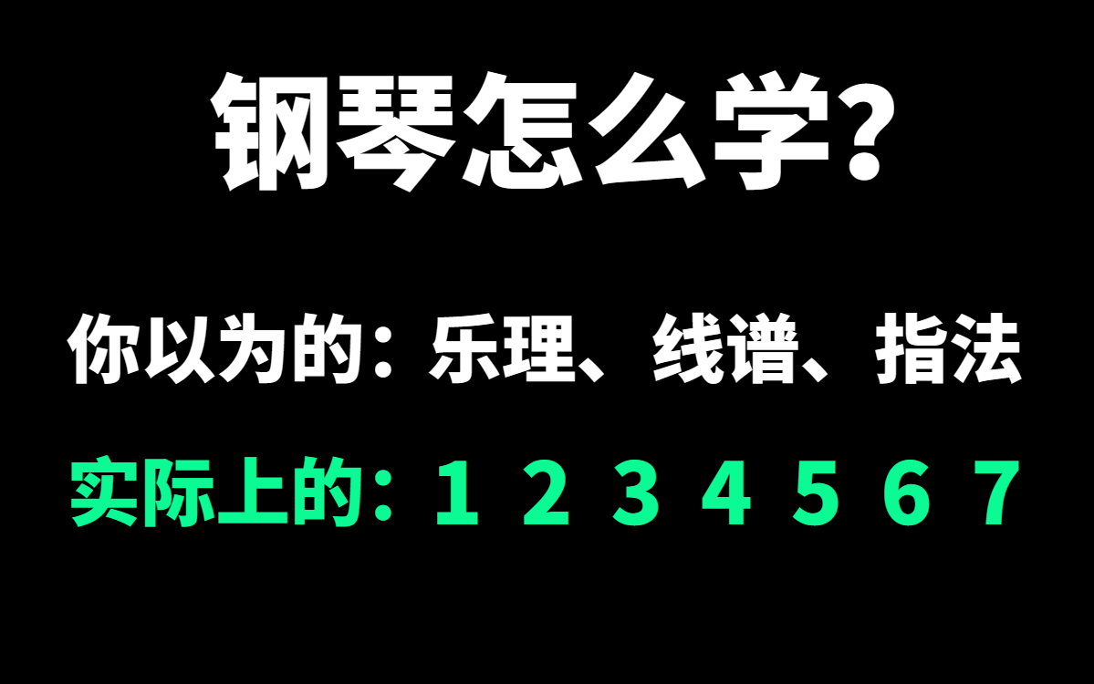 [图]【钢琴系统教学】你知道学钢琴的正确的顺序吗？一套针对萌新的300集钢琴教程，从0开始教学！