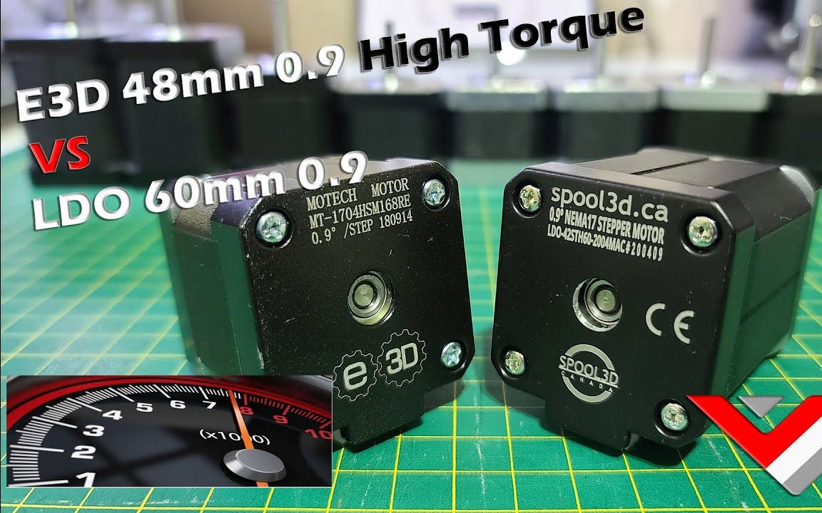 [Vez3D电机对比测试一] [高清] [翻译]E3D 48mm 0.9 High Torque VS LDO 60mm 0.9哔哩哔哩bilibili