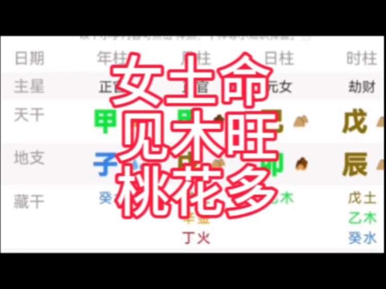 客户八字案例分析:女土命,见木旺,桃花多哔哩哔哩bilibili