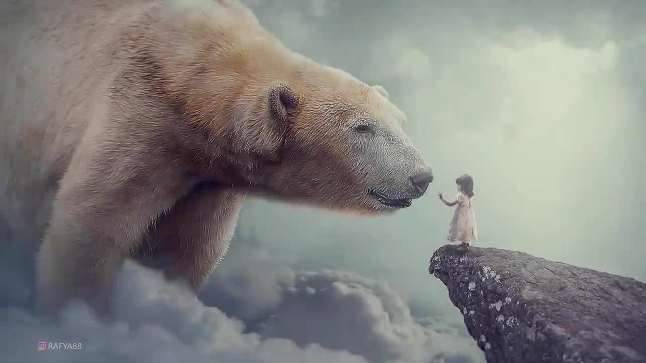 油管大神ps合成-小女孩和大熊