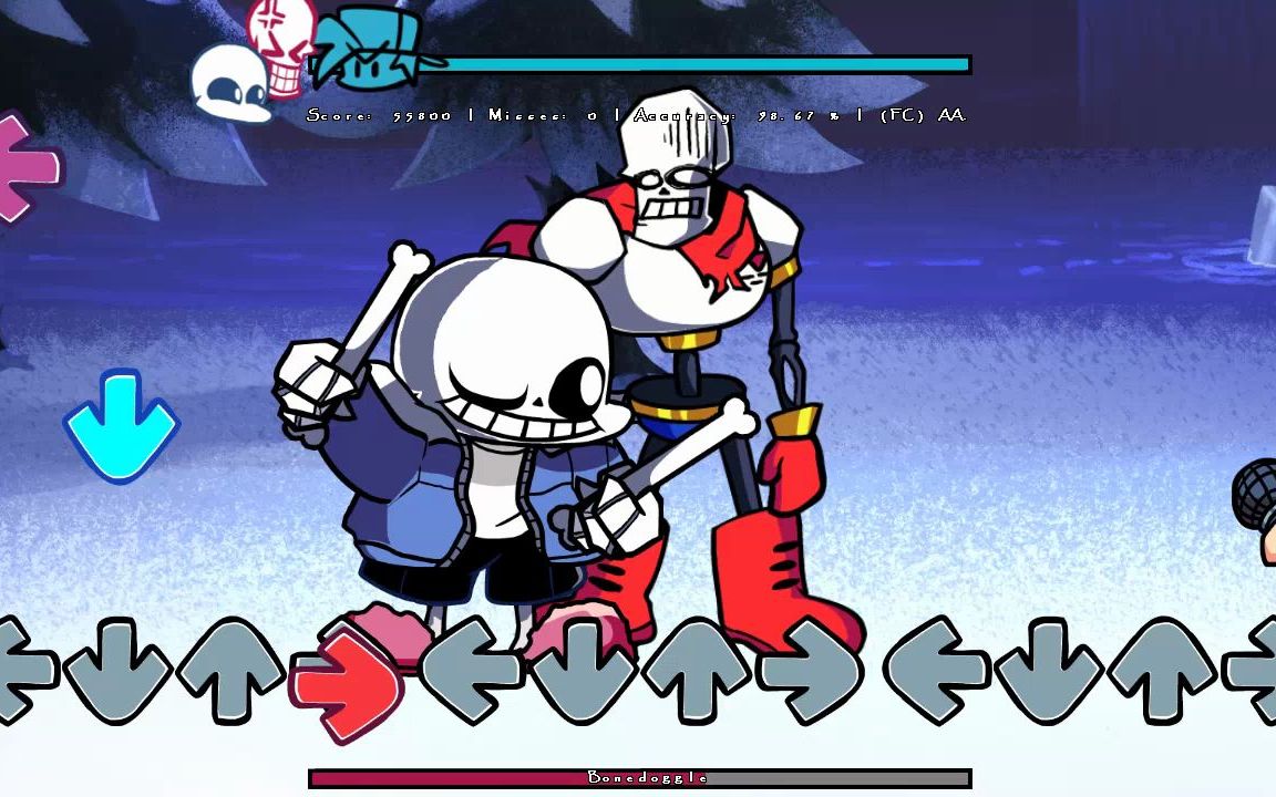 fnf優質模組indie cross vs papyrus&sans