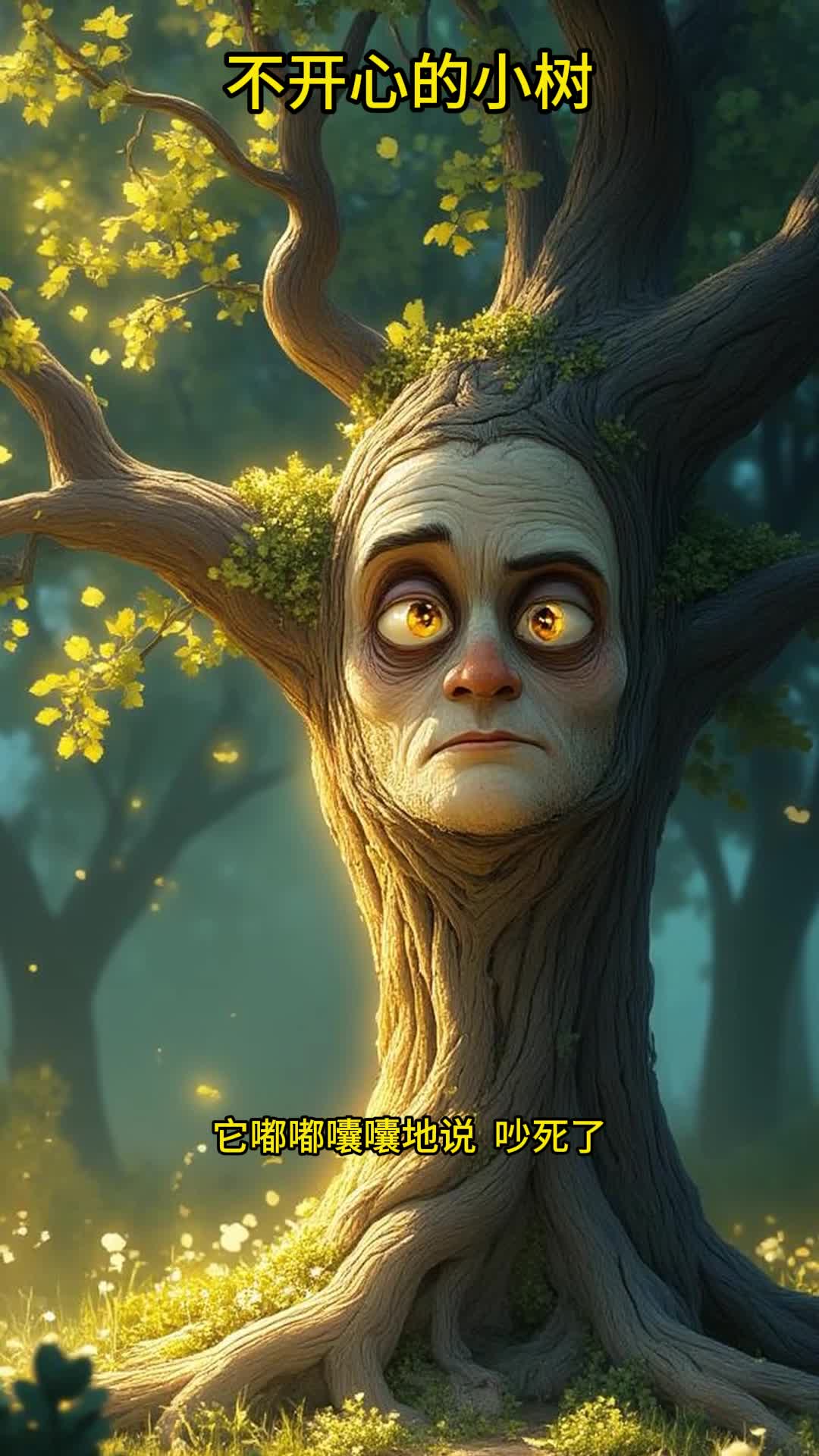 儿童故事:不开心的小树