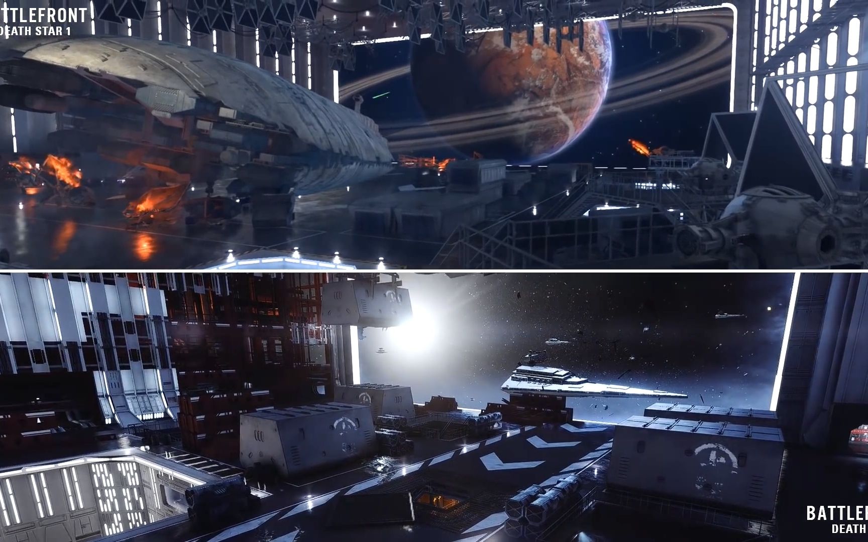 星球大战 前线 死星2015与2017年死星对比