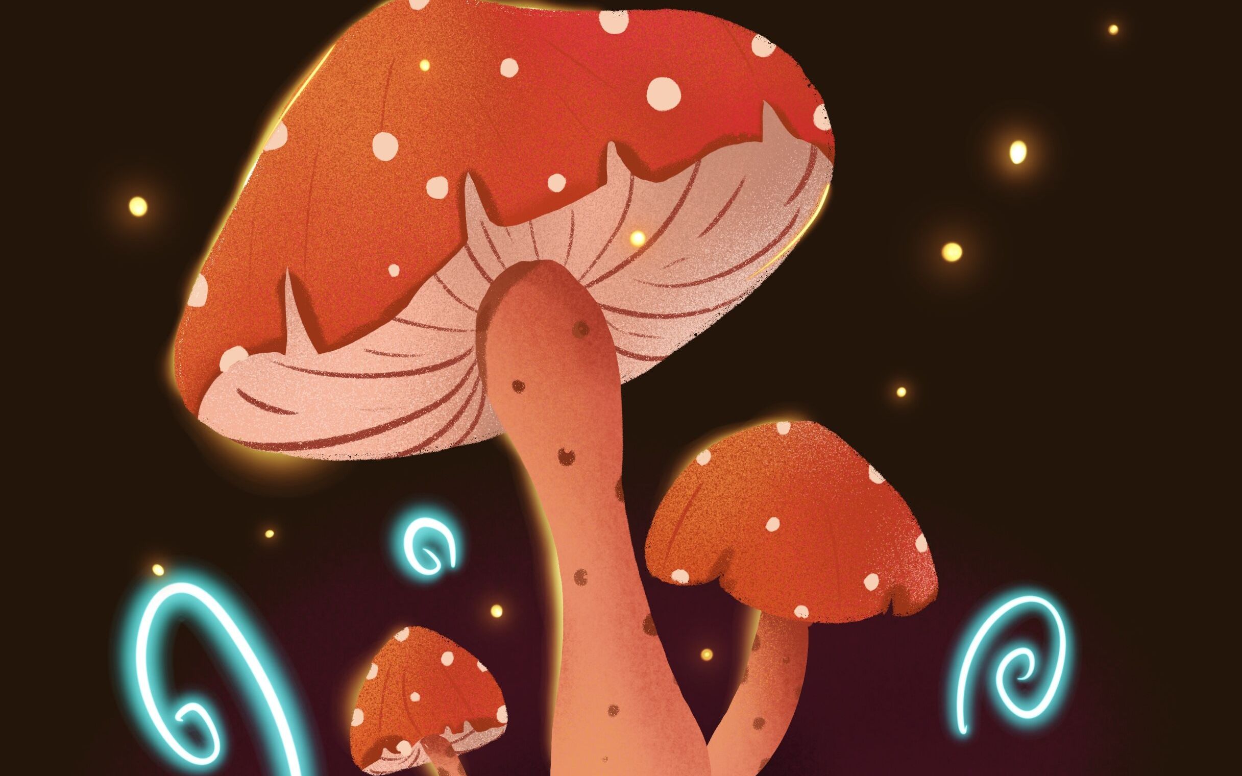 ipad平板插画半小时来个手绘魔幻蘑菇零基础新手可跟干货