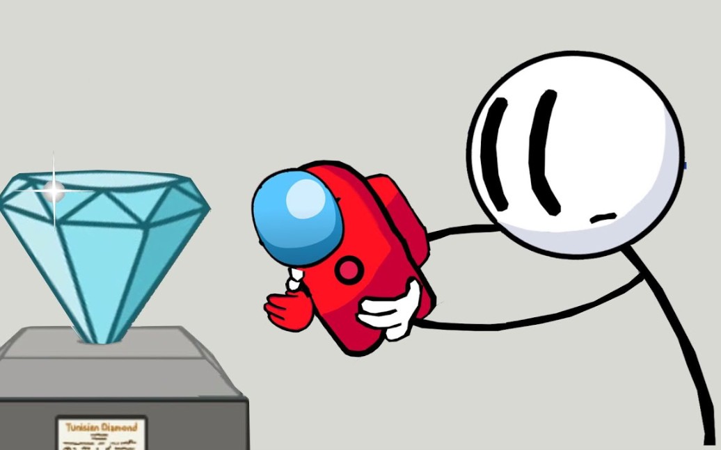 亨利火柴人游戏-在我们之间的迷你红色偷钻石-在我们之间的动画