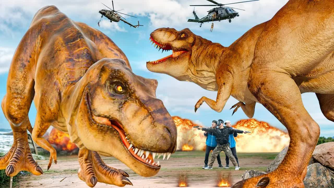 最后的战斗场景所有部分《侏罗纪公园》范制作的电影恐龙新热