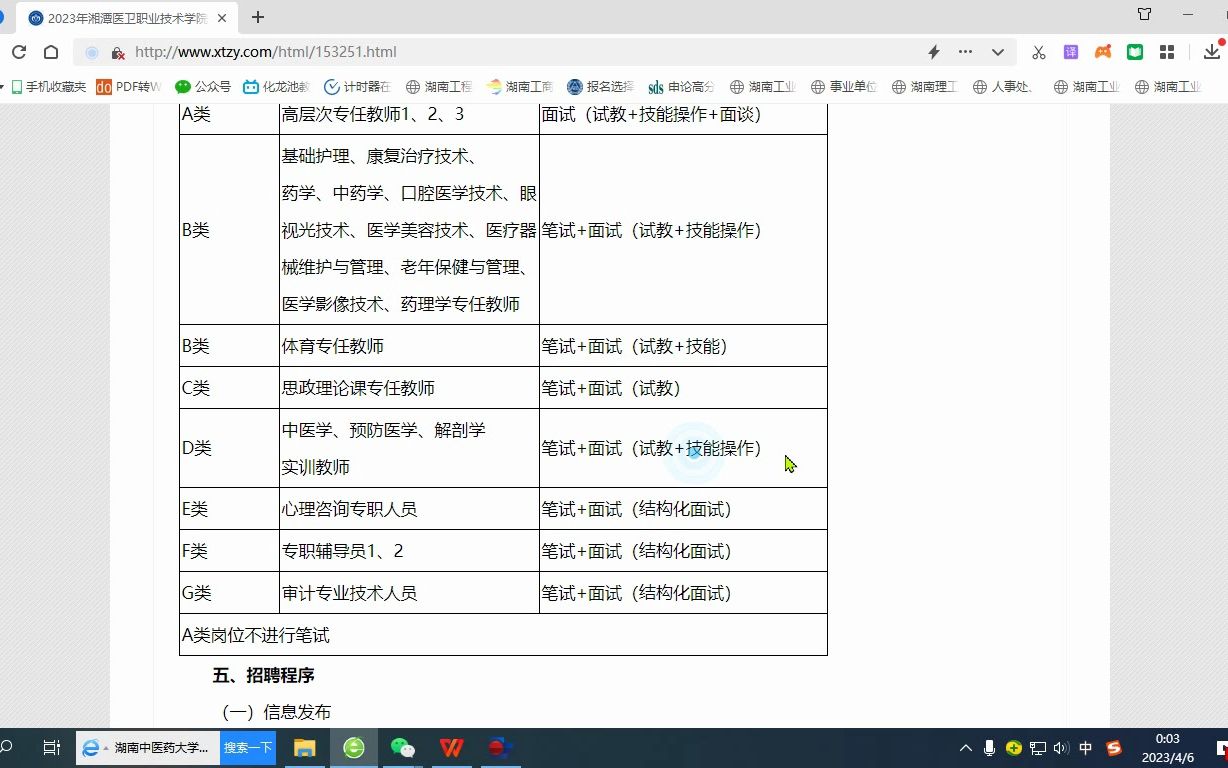 湘潭医卫职业技术学院2023年公开招聘哔哩哔哩bilibili