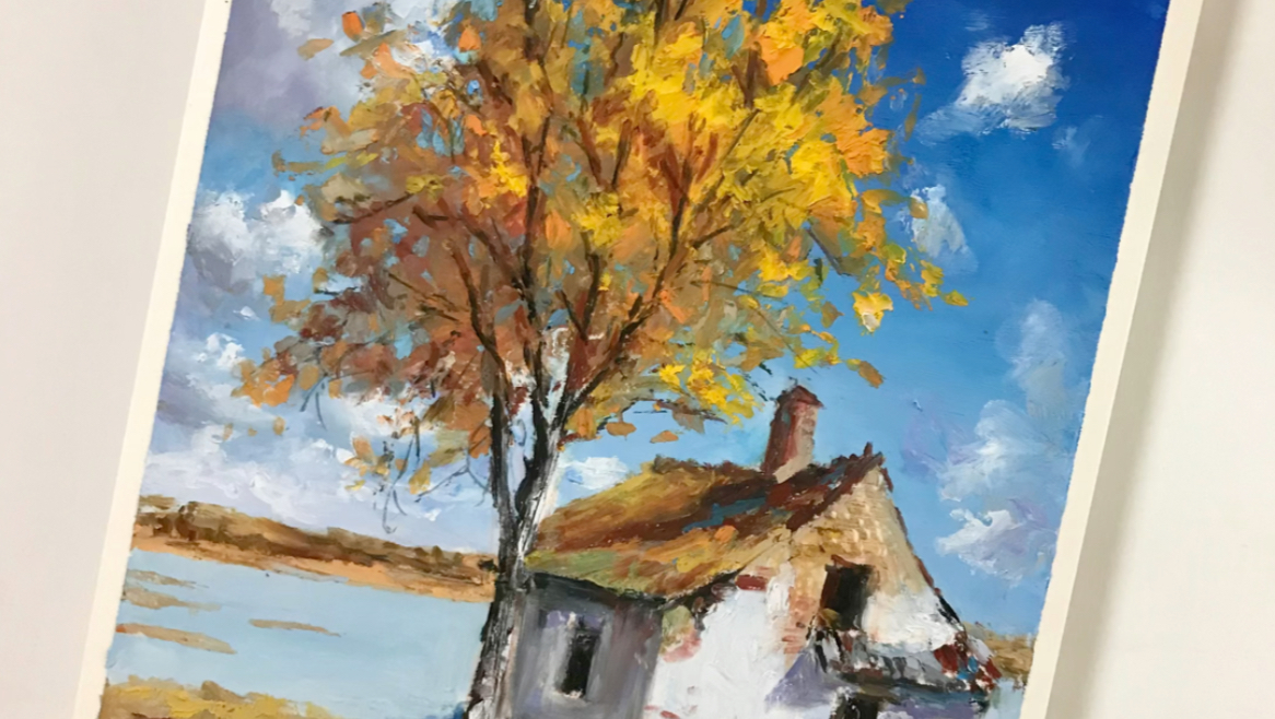 油画棒|一起画个秋|适合新手哦