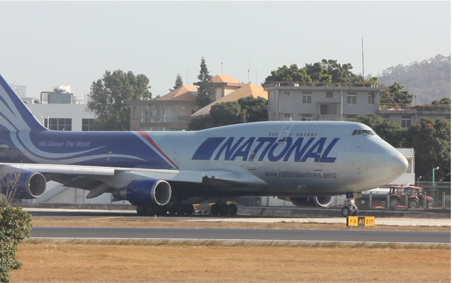 美国国家货运航空747从厦门高崎国际起飞