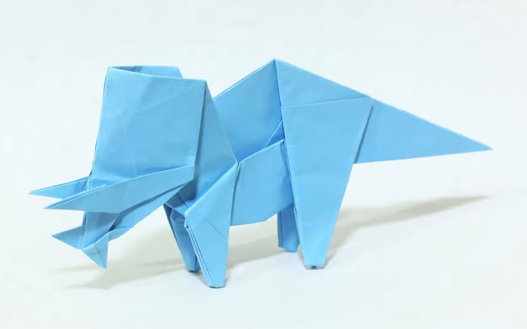 【折り纸マイマイ】 三角龙折纸教程 【折り纸】トリケラトプスの折り方【origami  Triceratops】哔哩哔哩bilibili