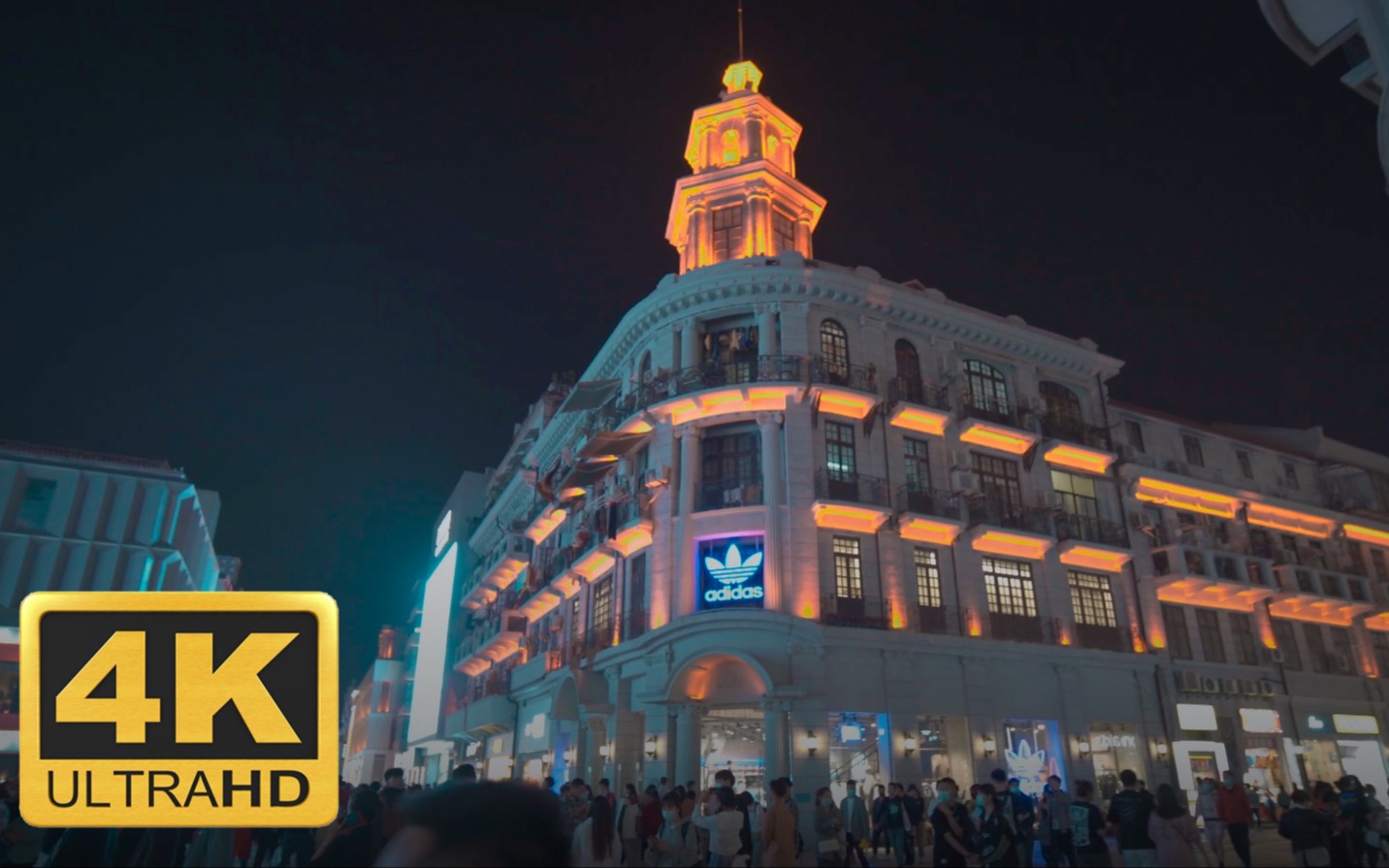 4k超清漫步武汉江汉路至黎黄陂路2021年4月