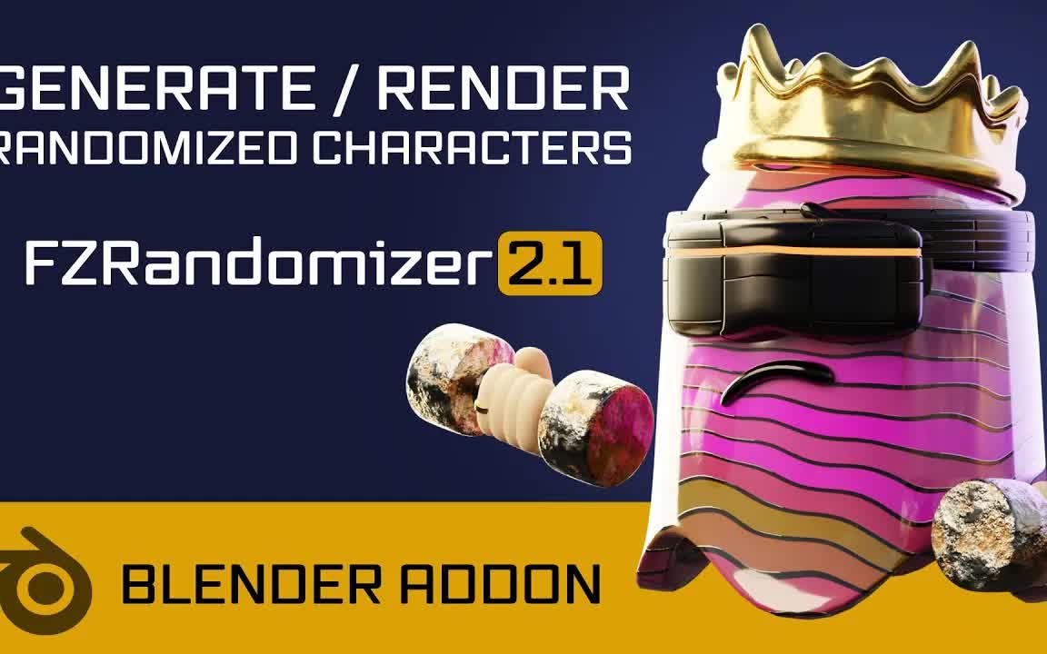 iBlender中文版插件 生成随机字符  使用 Rarity 和 CSV 导出 FZRandomizer 2.1(Blender 3 教程Blender插件哔哩哔哩bilibili