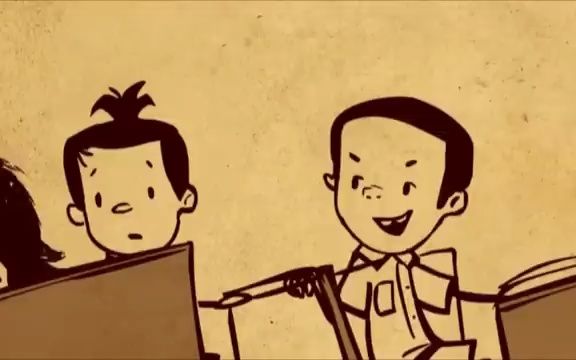 【默剧动画】在课堂上睡觉的男孩