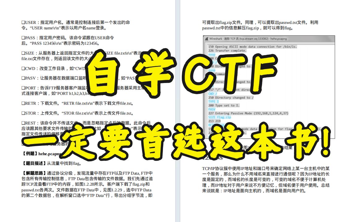 这绝对是最适合新手入门CTF的书籍!网络空间安全/信息安全专业学生必看!哔哩哔哩bilibili