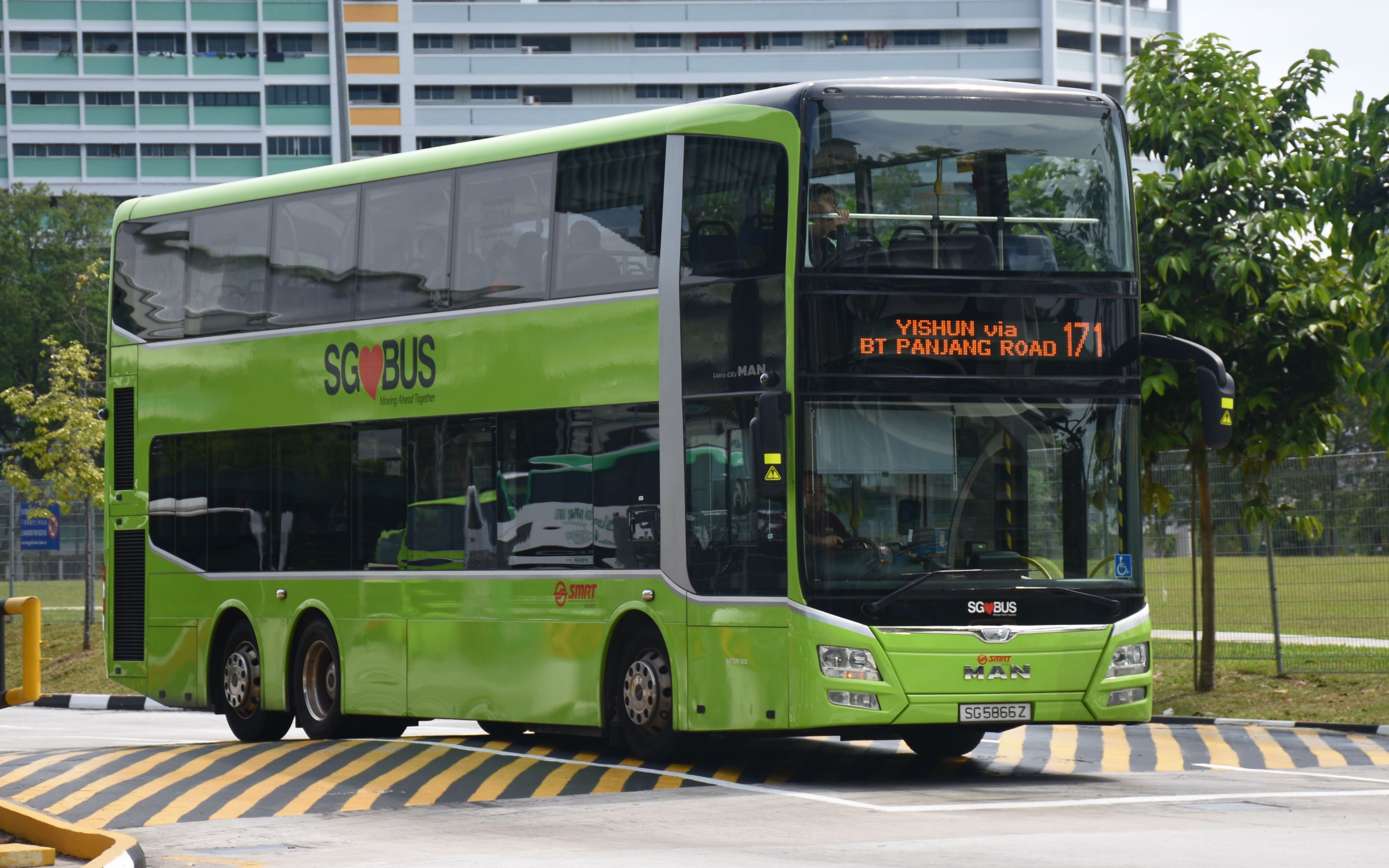 [新加坡公交][绕路长线] smrt 171路 滨海中心→义顺_哔哩哔哩 (゜-゜