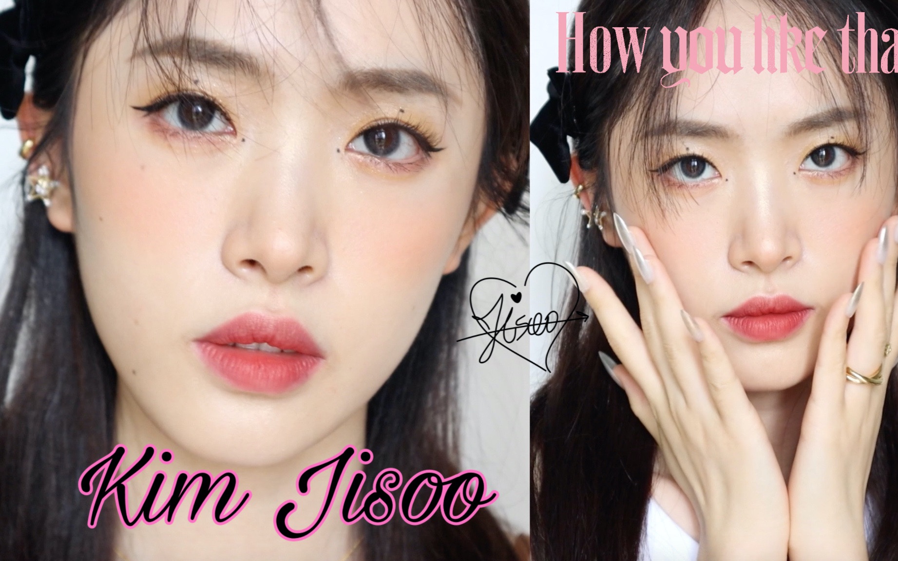 blackpink金智秀jisoo仿妆破茧而出de暗夜蝴蝶姬妆容