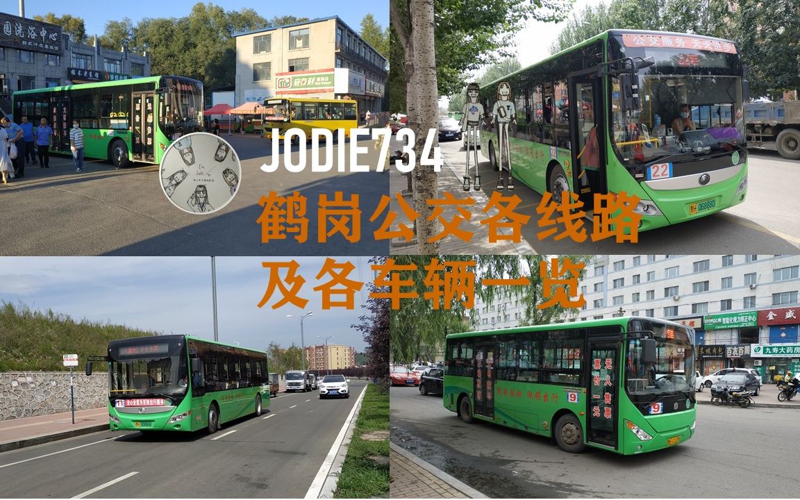 (jodie734特别放送)鹤岗公交车线路及各车辆一览
