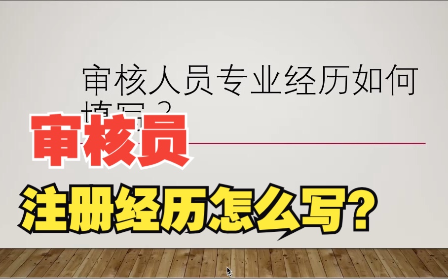 审核员注册经历怎么写哔哩哔哩bilibili