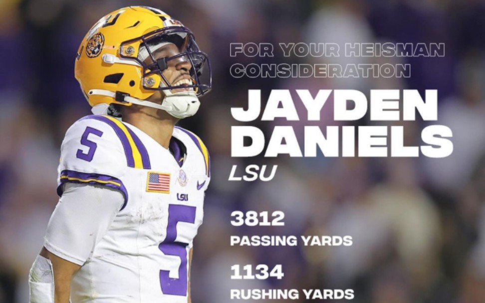 NCAA橄榄球海斯曼奖热门?LSU四分卫Jayden Daniels哔哩哔哩bilibili