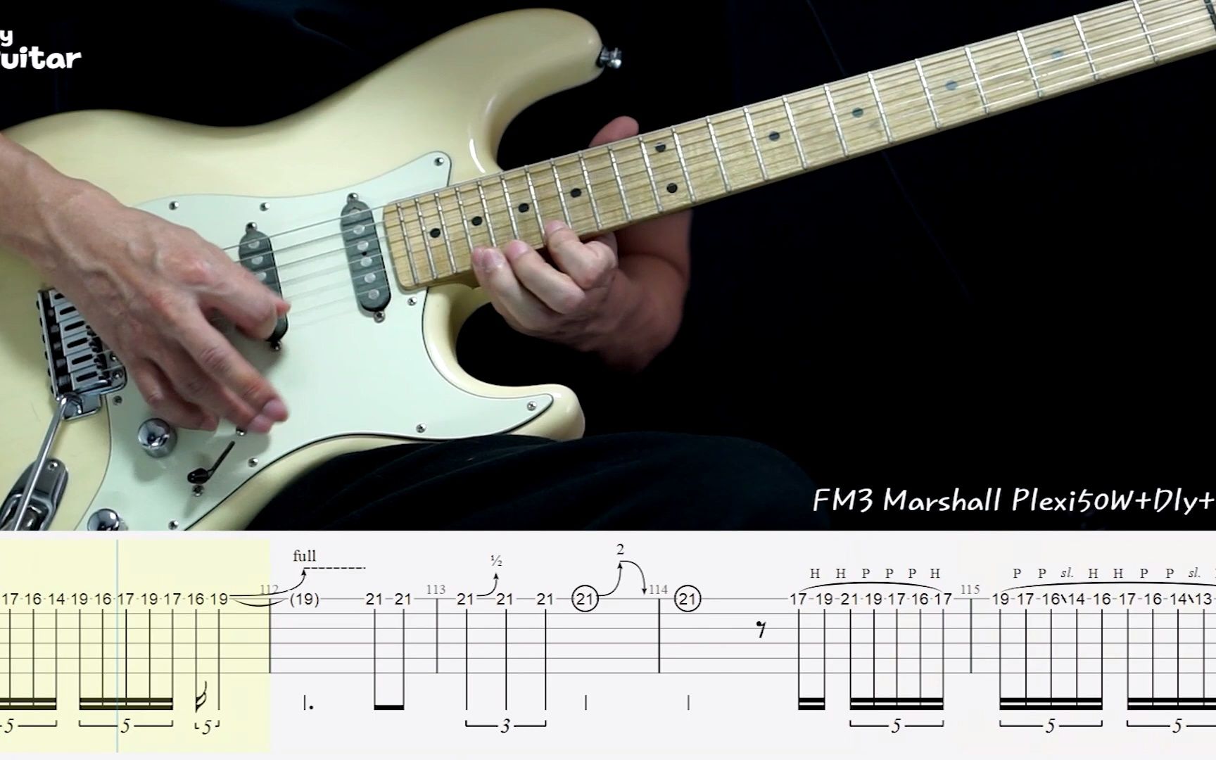 [图]Yngwie Malmsteen - Far Beyond The Sun Guitar Lesson With Tab Part.1(Slow Tempo)