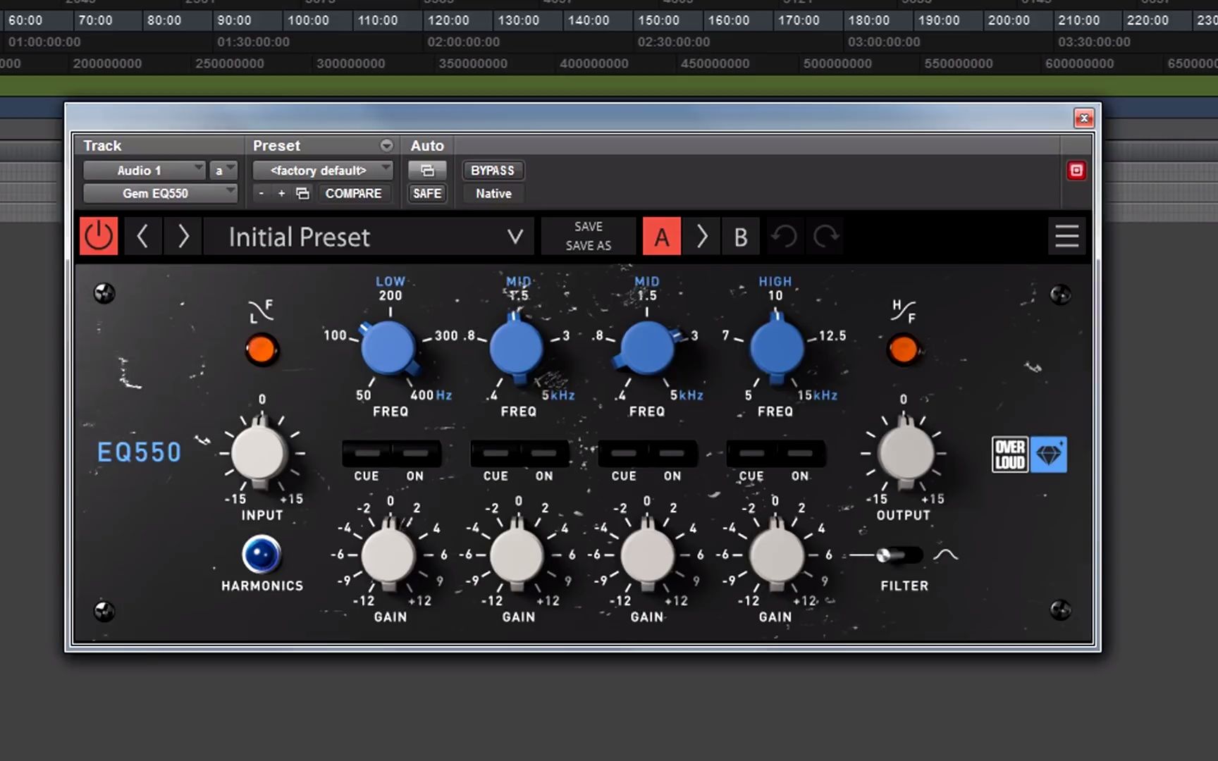 Overloud Gem EQ550 Proportional Q equalizer哔哩哔哩bilibili