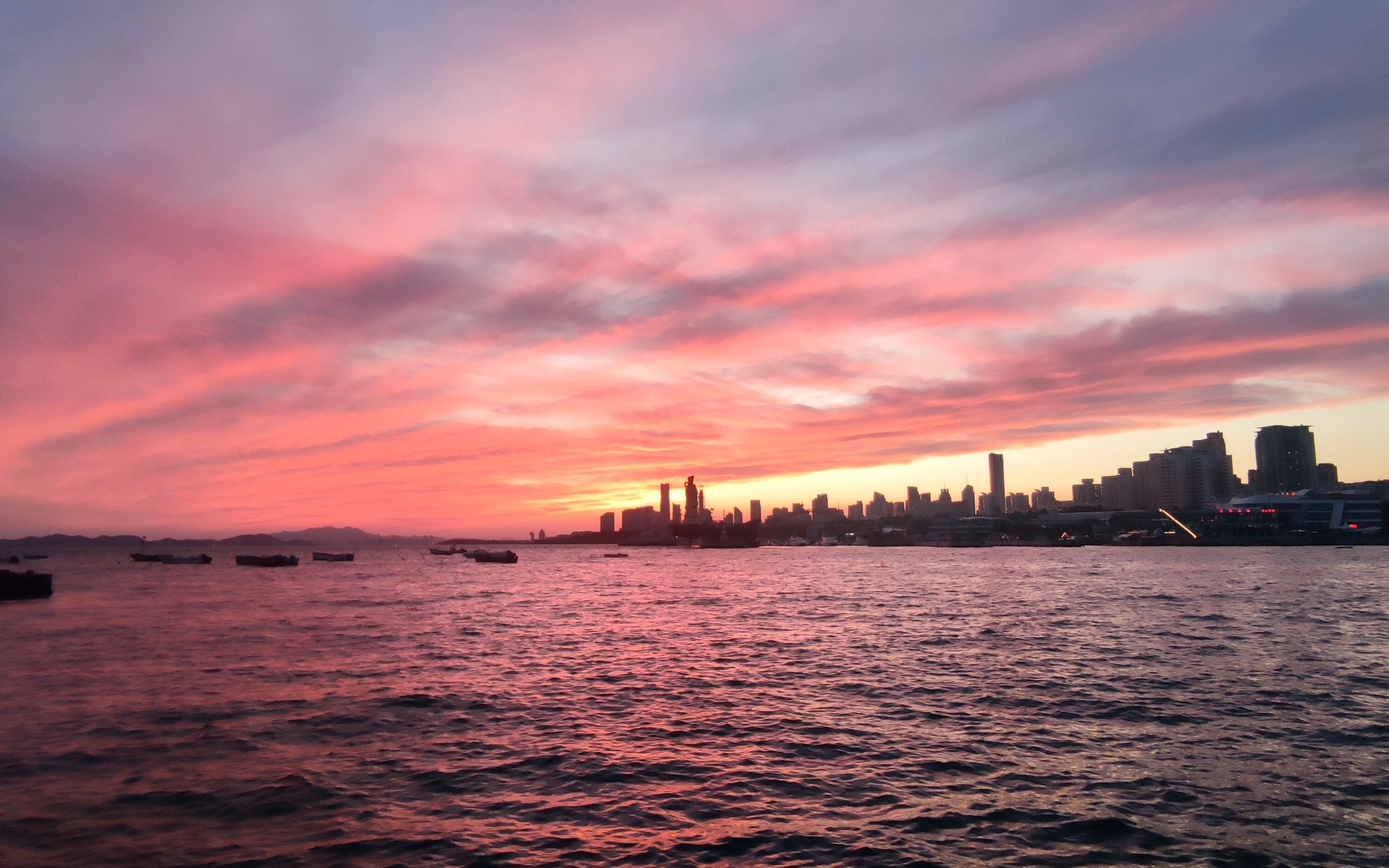 小麦岛夕阳醉了