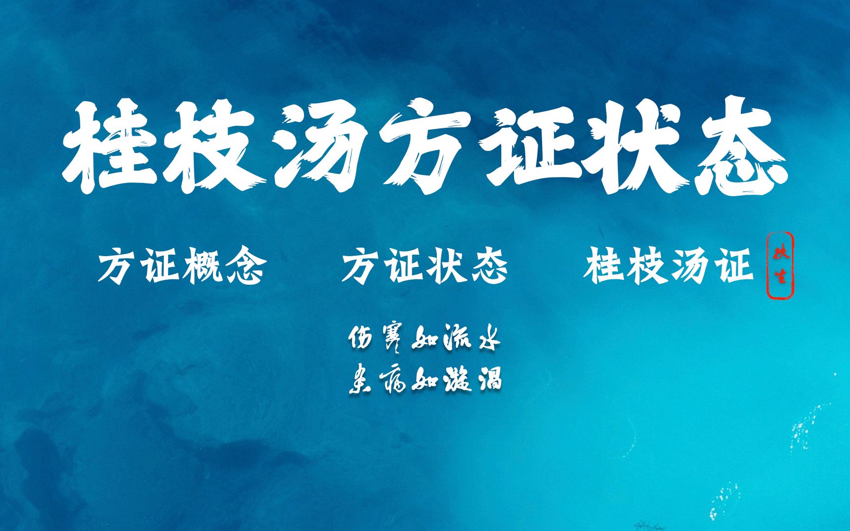 伤寒方证 4 | 从方证思维解读桂枝汤:方证状态的概念哔哩哔哩bilibili