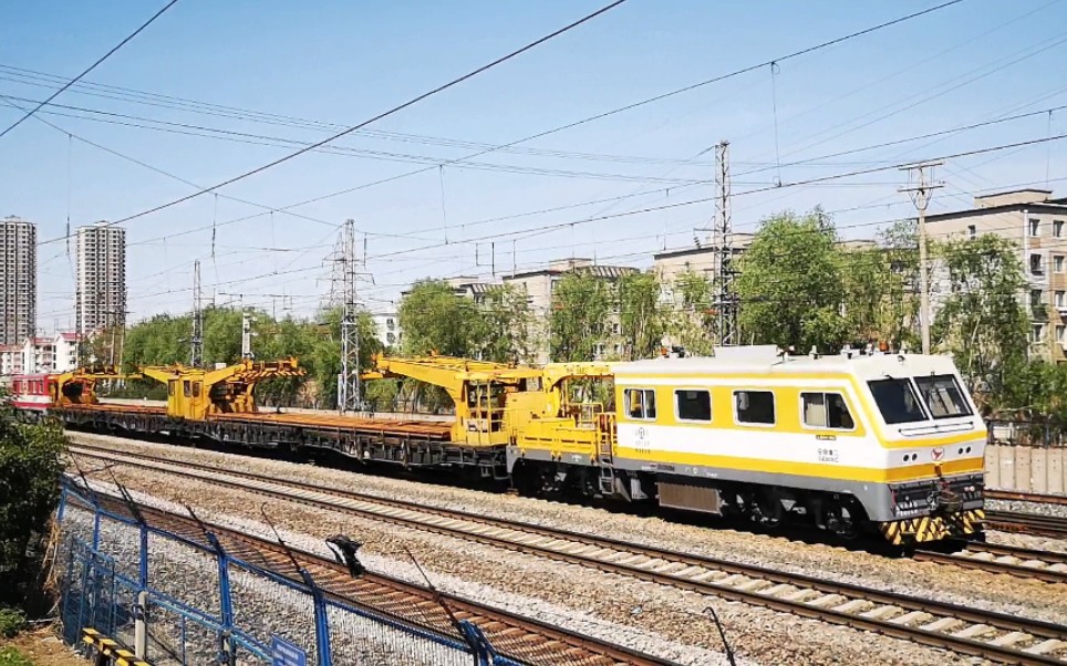 56002次 沈阳工务段金鹰轨道车通过京哈线虎石台站