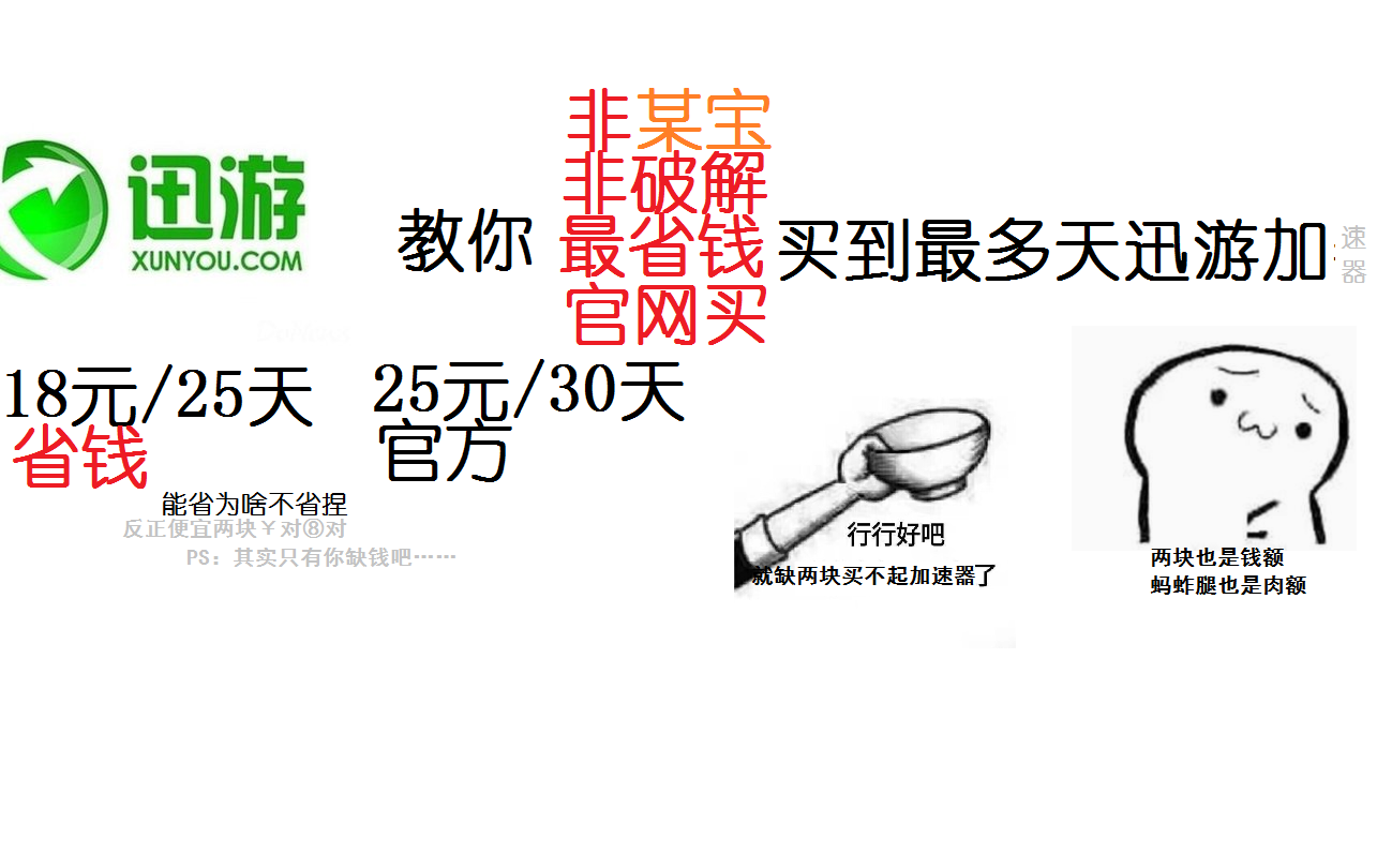 教你如何最省钱买迅游加速器!