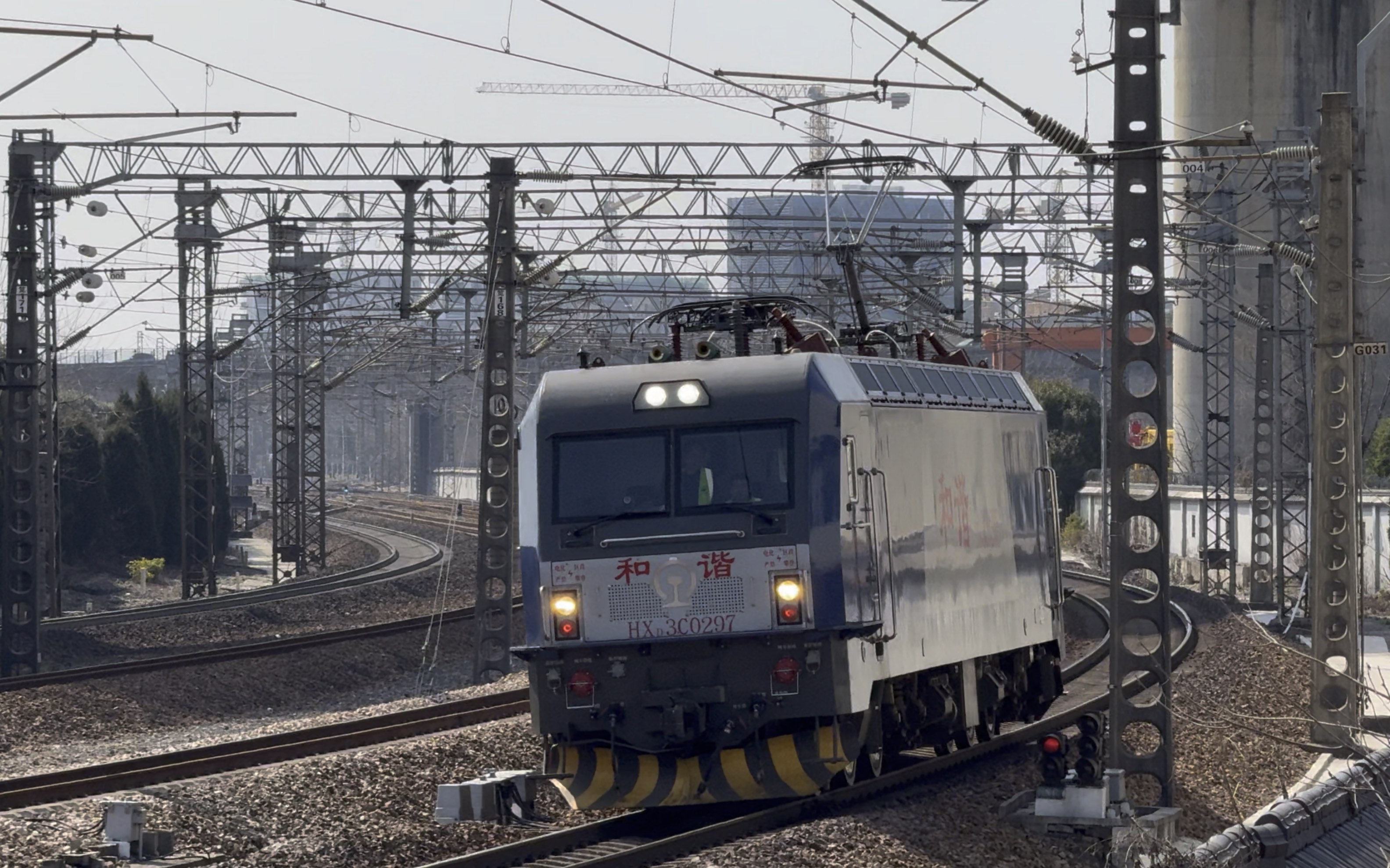 【2024-2-14 笕桥大弯道】50206次,和谐电3c-0297