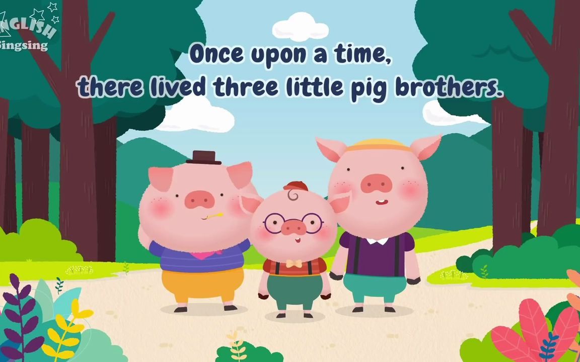 [图]The Three Little Pigs 三只小猪｜English Fairy Tale Stories 英文童话故事