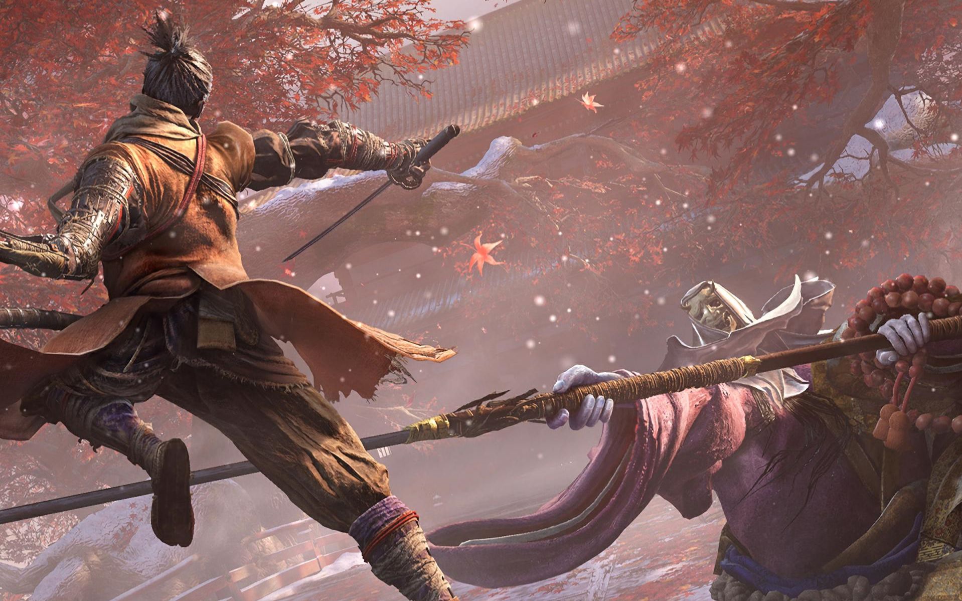 【只狼】绝美枫叶朱桥,不死斩灭破戒僧