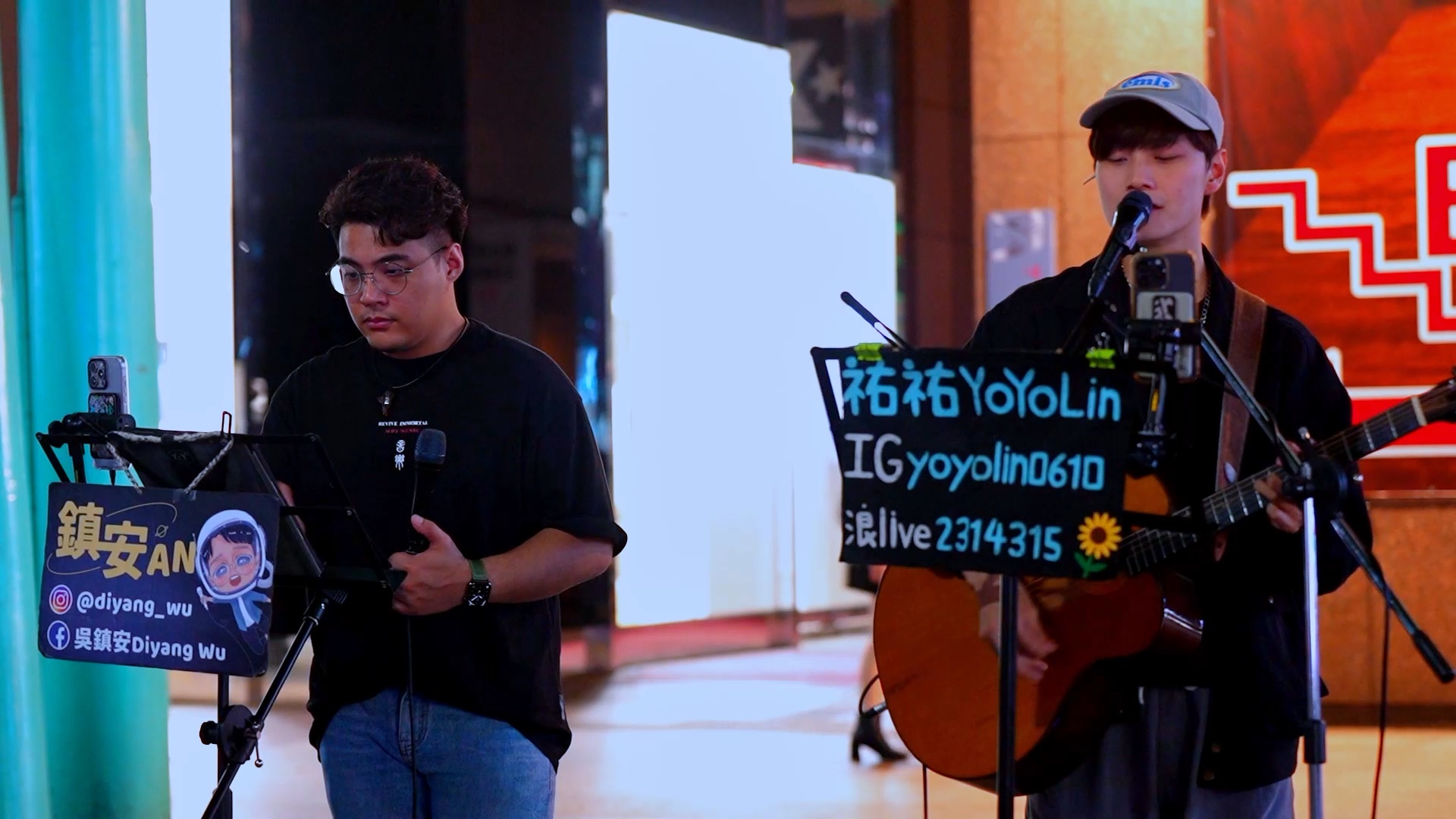 原諒(蔡健雅)吳鎮安.佑佑 街頭唱歌 #忠駝論壇