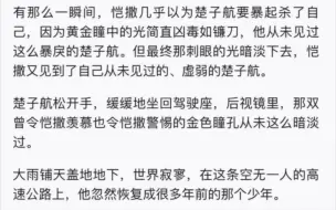 大雨铺天盖地地下，世界寂寥，在这条空无一人的高速公路上，他忽然恢复成很多年前的那个少年。