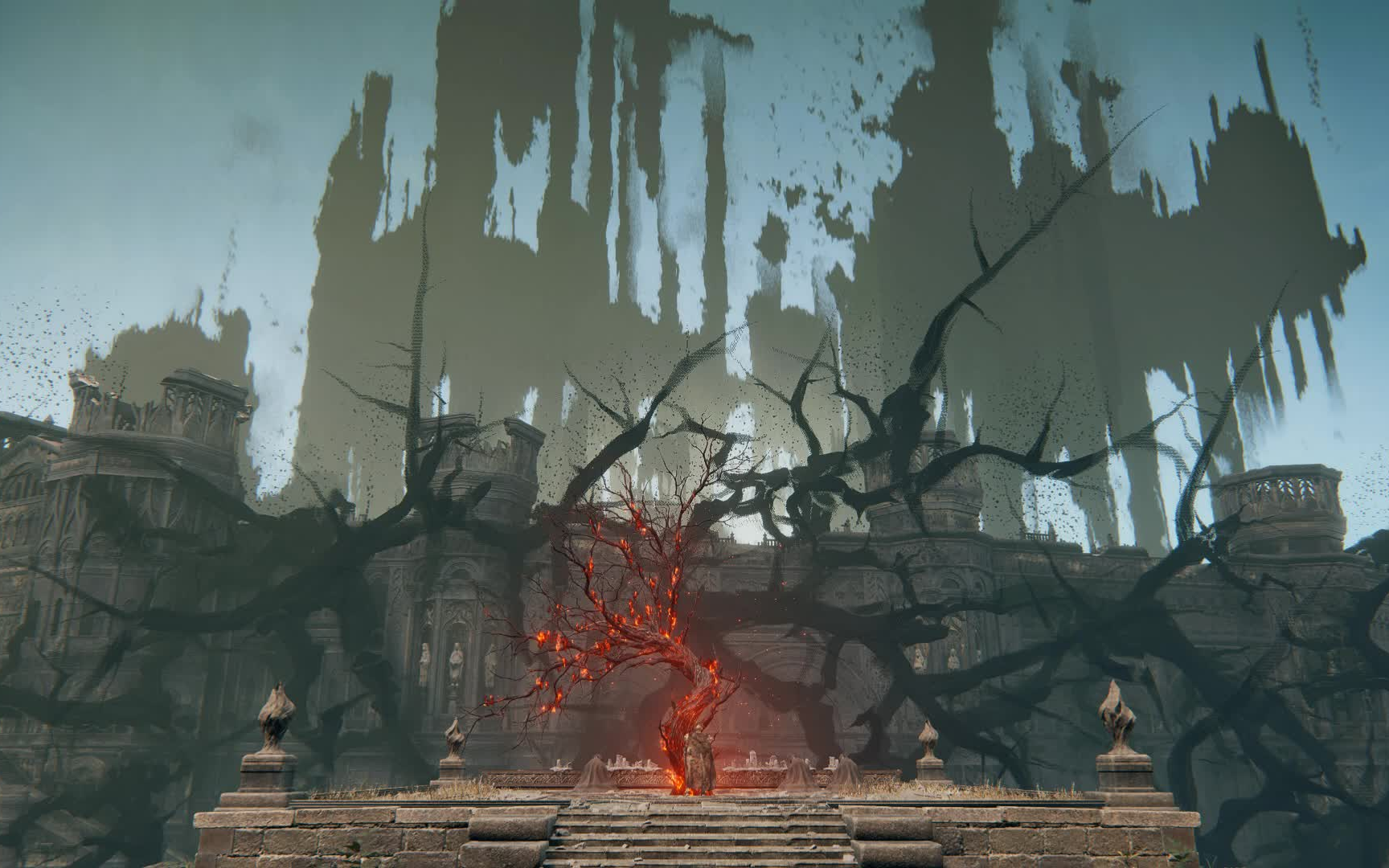 【艾尔登法环dlc】幽影树烧树动画展示