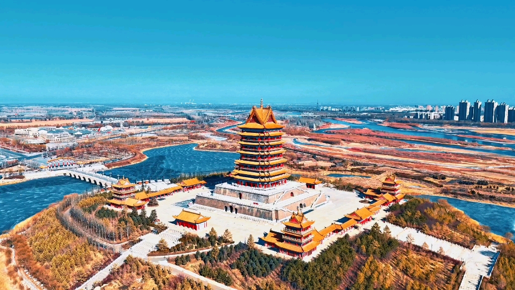 吴忠市青铜峡市沿黄公路航拍!