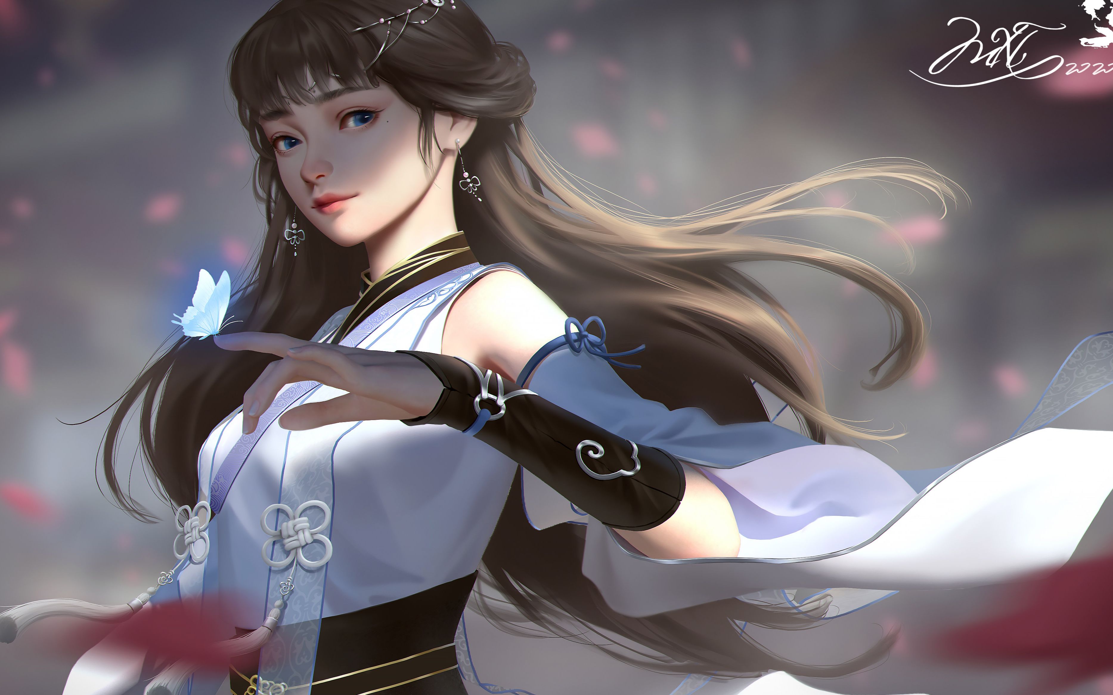 【喵的课堂示范】逆水寒同人——我的小师妹 #绘画##绘画过程#_哔哩