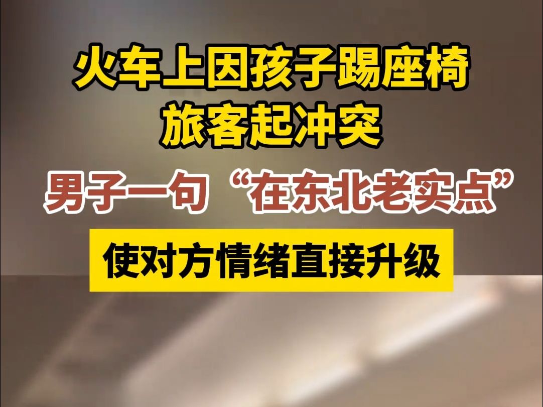 火车上因孩子踢座椅 旅客起冲突 男子一句“在东北老实点”使对方情绪直接升级哔哩哔哩bilibili