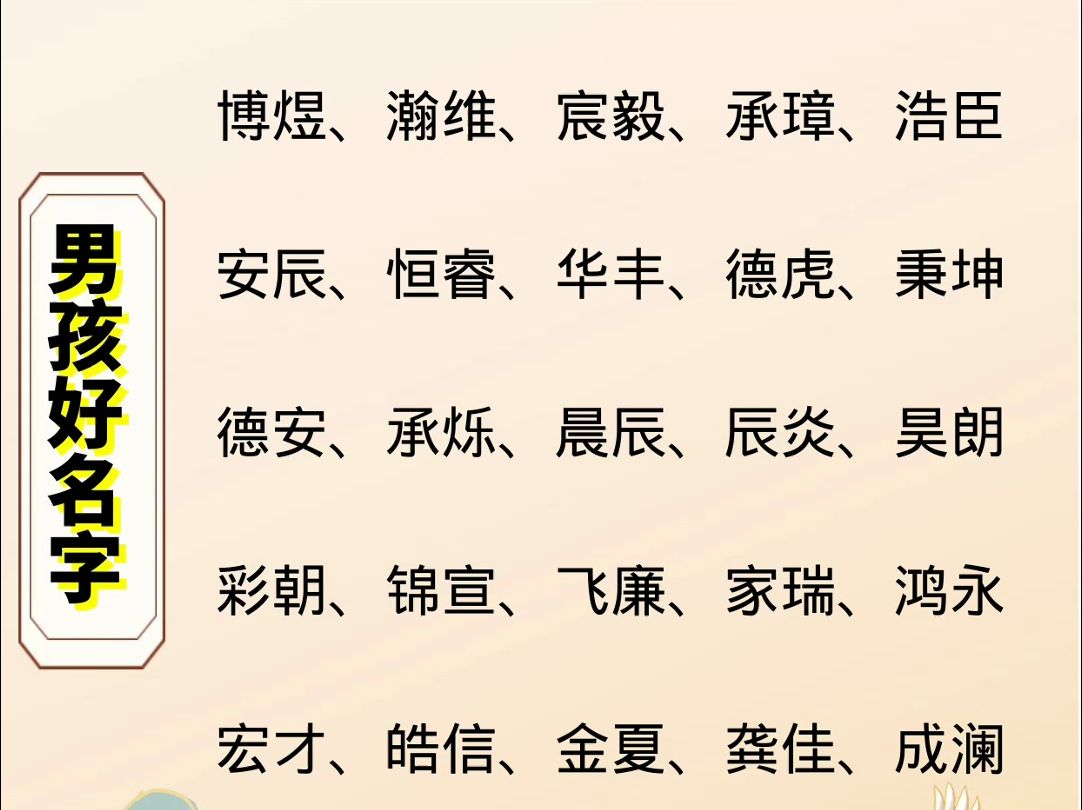 开朗、活泼、聪明的男孩名字大全!—潍坊宝宝起名王易明哔哩哔哩bilibili