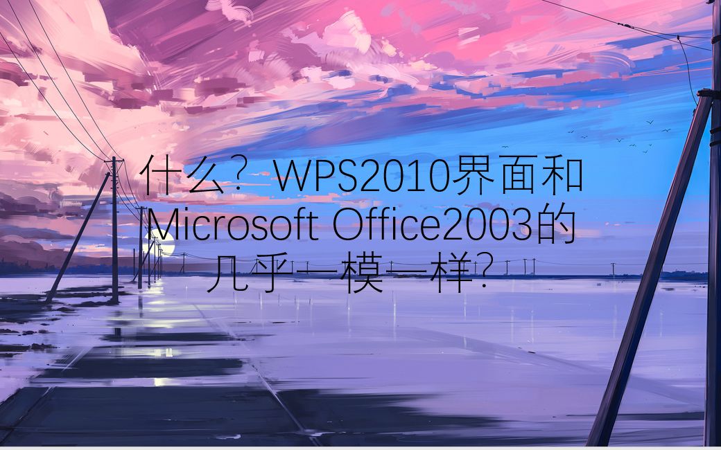 【重制版】什么?WPS2010界面和Microsoft Office2003的几乎一模一样?哔哩哔哩bilibili