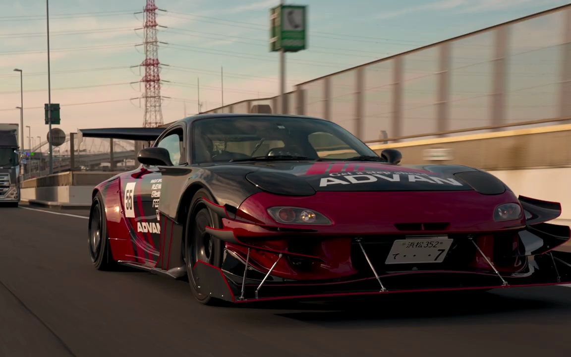 advan style rx-7 fd3s. tokyo, jp | 4k