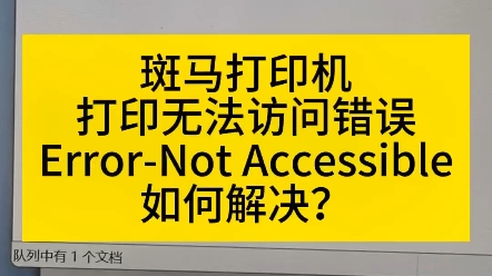 斑马打印机打印无法访问错误:ErrorNot Accessible如何解决?#条码技术圈波哥 #斑马打印机 #斑马打印机常见故障哔哩哔哩bilibili