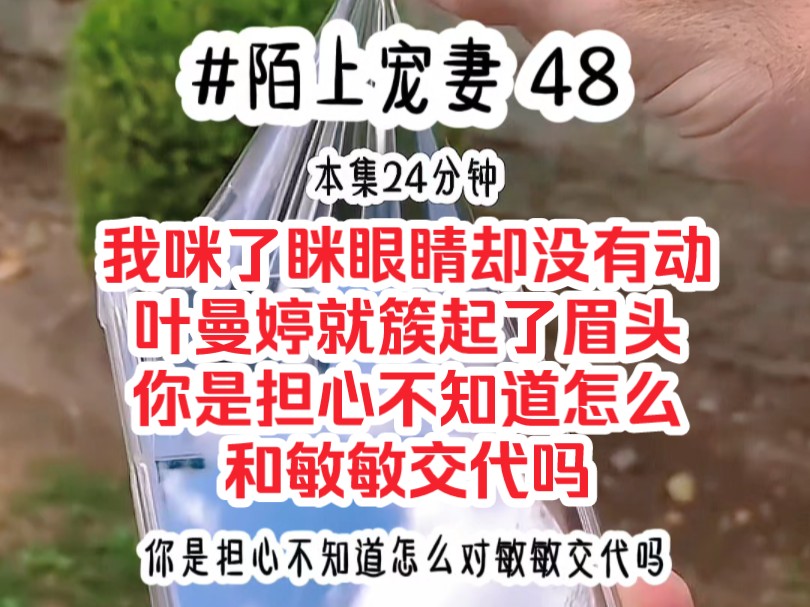 [图]《陌上宠妻 48》我咪了眯眼睛却没有动，叶曼婷就簇起了眉头，你是担心不知道怎么和敏敏交代吗