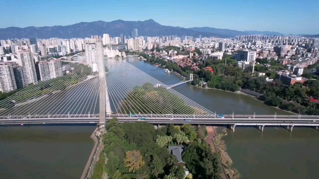 一分鐘愛上福州air2s航拍系列江心公園三縣洲大橋